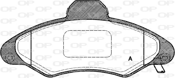 OPEN PARTS Комплект тормозных колодок, дисковый тормоз BPA0331.04